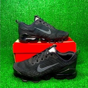 Nike Air Vapormax Flyknit 3 7Y Triple Black Anthracite GS Sneaker